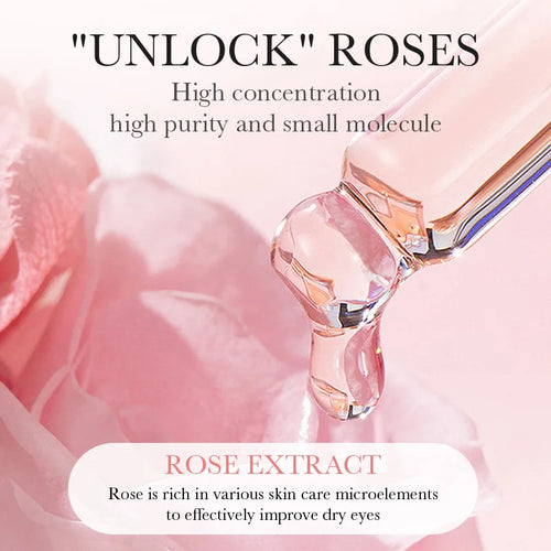 BIOAQUA Rose Hyaluronic Acid Eye Mask Travel Size – Anti-Wrinkle, Dark Circles, Moisturizing & Firming Eye Patches for Skin Care